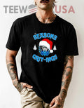 Seasons Grit-ings blue fur lion wearing Santa hat - Adult & Kids T-Shirts, Sweatshirts & Hoodies apparel design preview 1