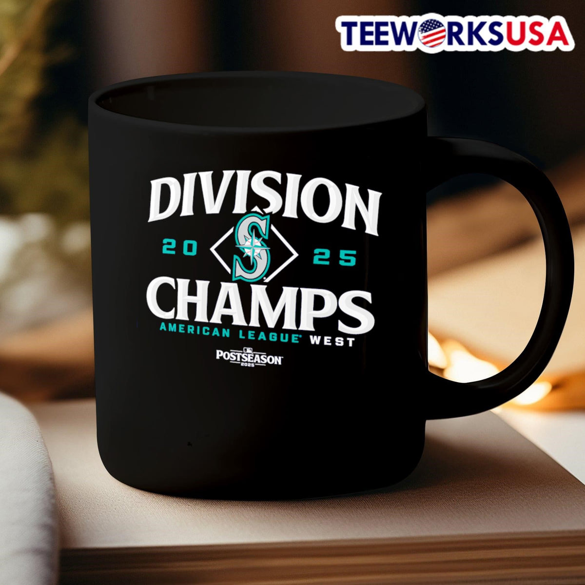 Seattle Mariners 2025 AL West Division Champions - Adult & Kids T-Shirts, Sweatshirts & Hoodies apparel design preview 3