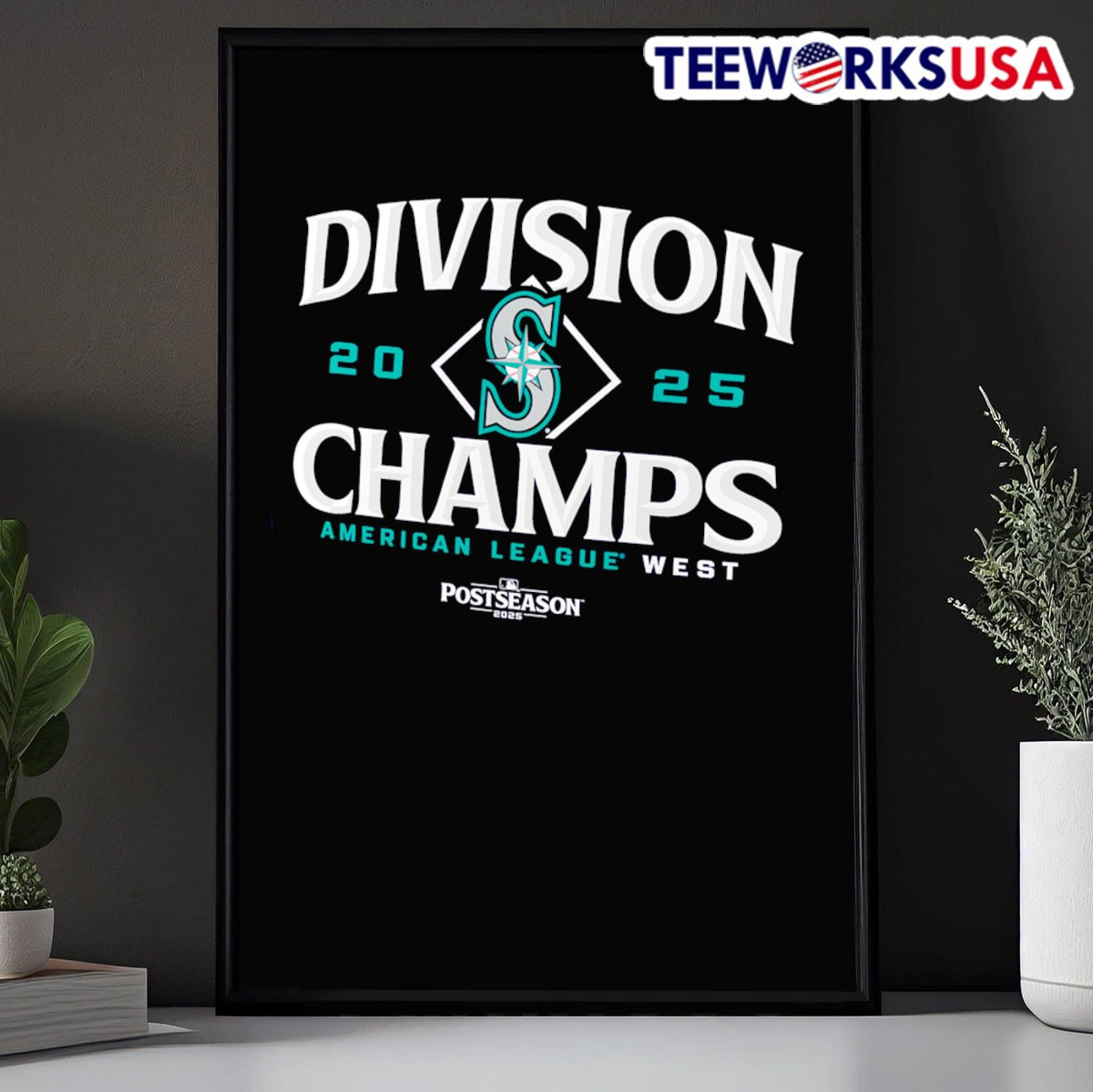 Seattle Mariners 2025 AL West Division Champions - Adult & Kids T-Shirts, Sweatshirts & Hoodies apparel design preview 5