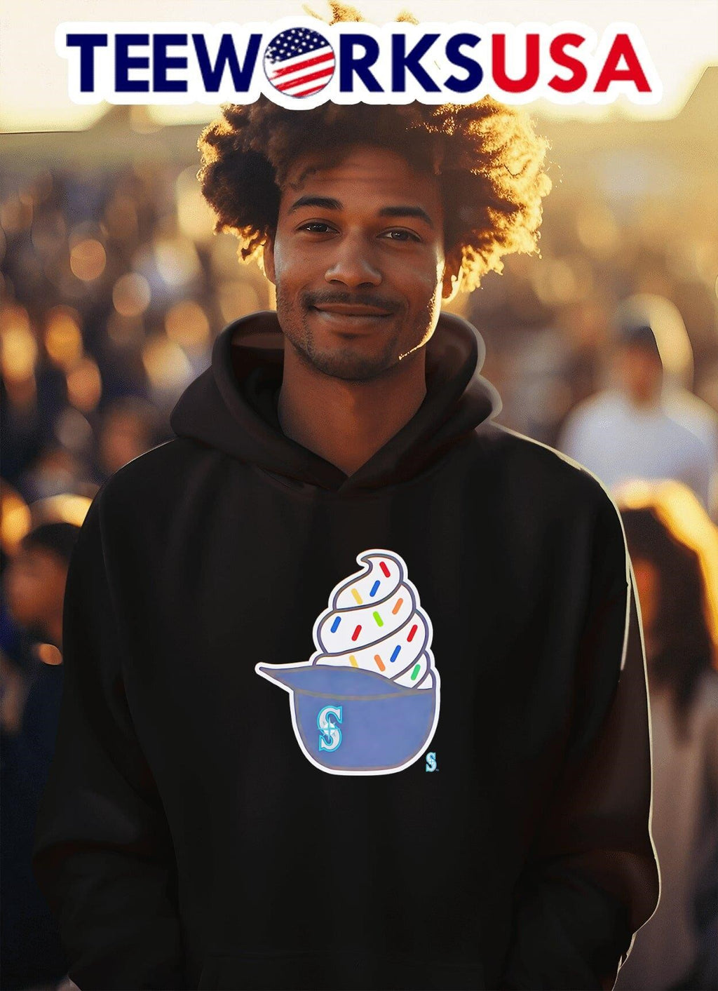 Seattle Mariners Ice Cream - Adult & Kids T-Shirts, Sweatshirts & Hoodies apparel design preview 2