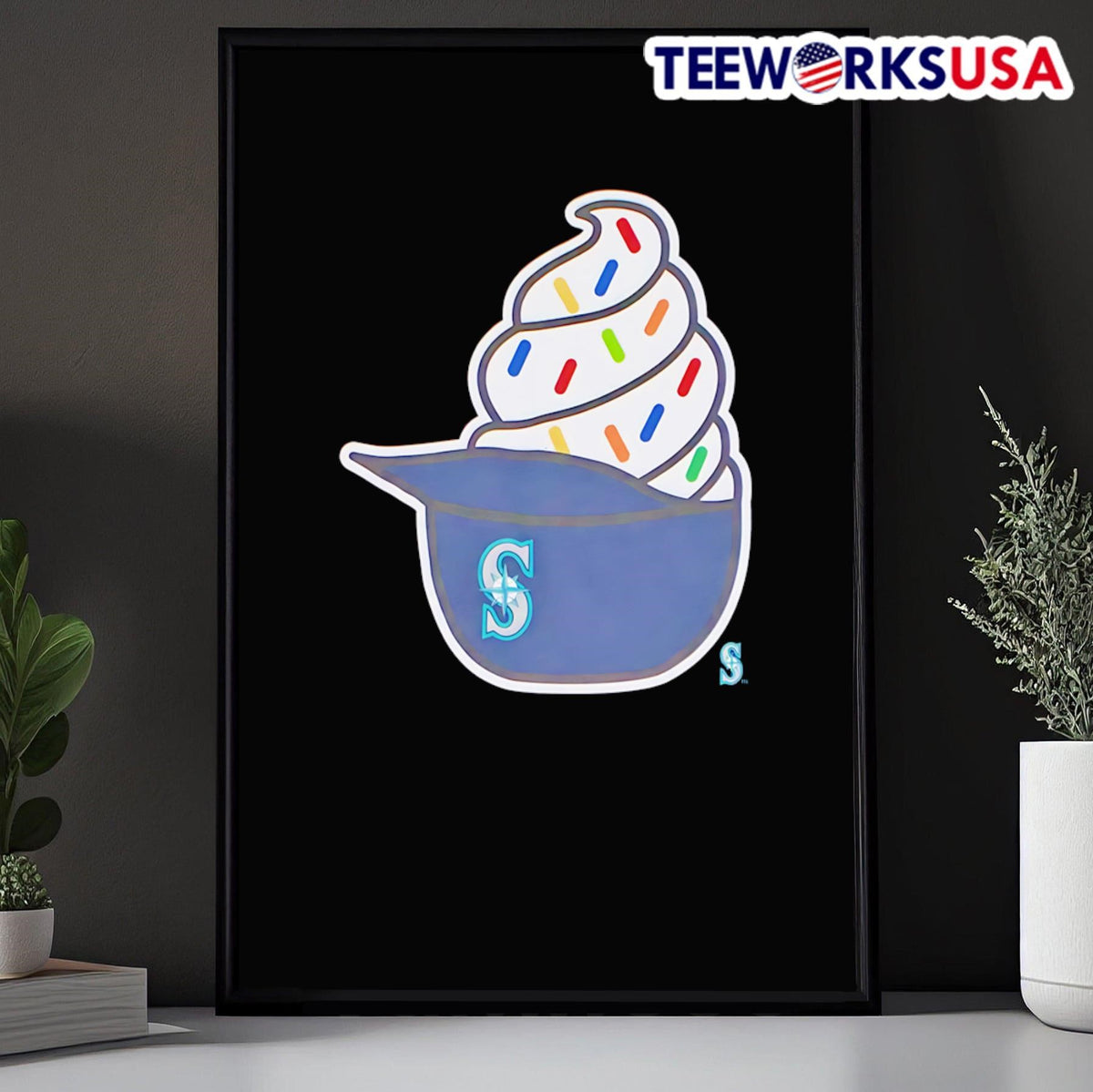 Seattle Mariners Ice Cream - Adult & Kids T-Shirts, Sweatshirts & Hoodies apparel design preview 5