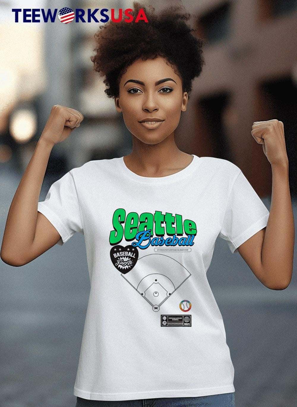 Seattle Mariners baseball everyone's favorite pastime - Adult & Kids T-Shirts, Sweatshirts & Hoodies apparel design preview 4