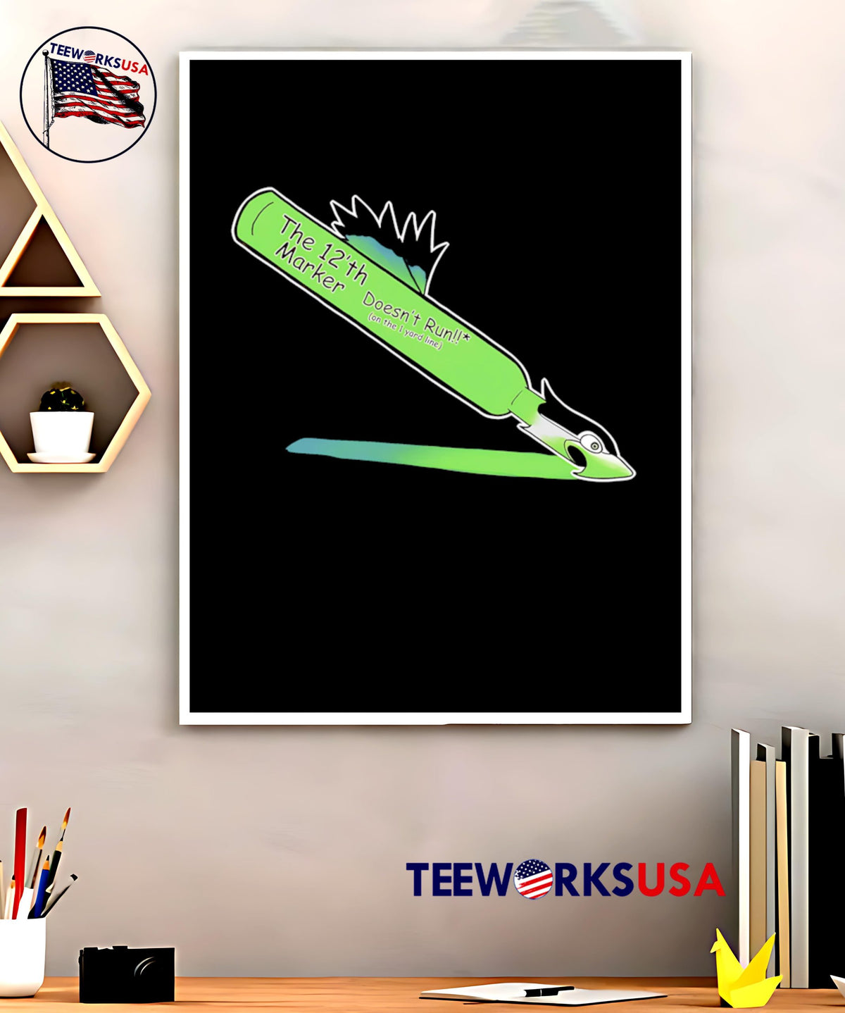 Seattle Seahawks Cursed Highlighter - Adult & Kids T-Shirts, Sweatshirts & Hoodies apparel design preview 5