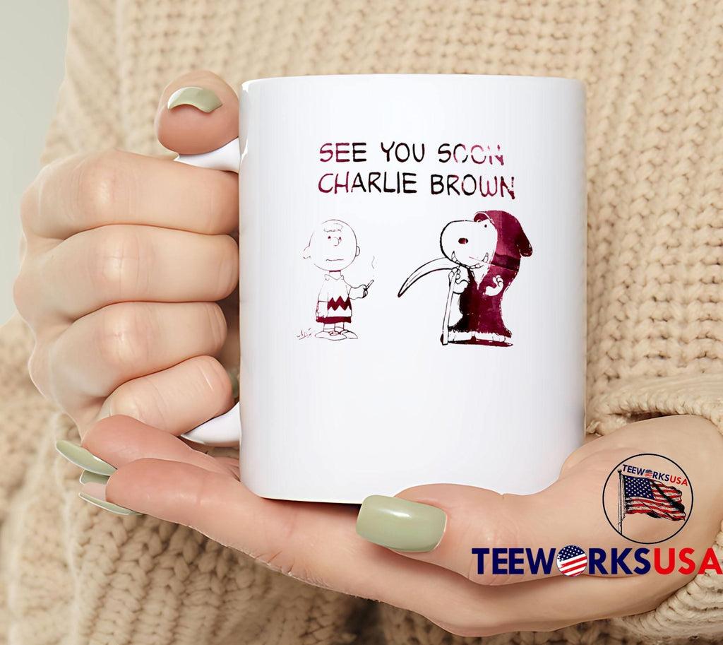 See You Soon Charlie Brown Grim Reaper Peanuts - Adult & Kids T-Shirts, Sweatshirts & Hoodies apparel design preview 4