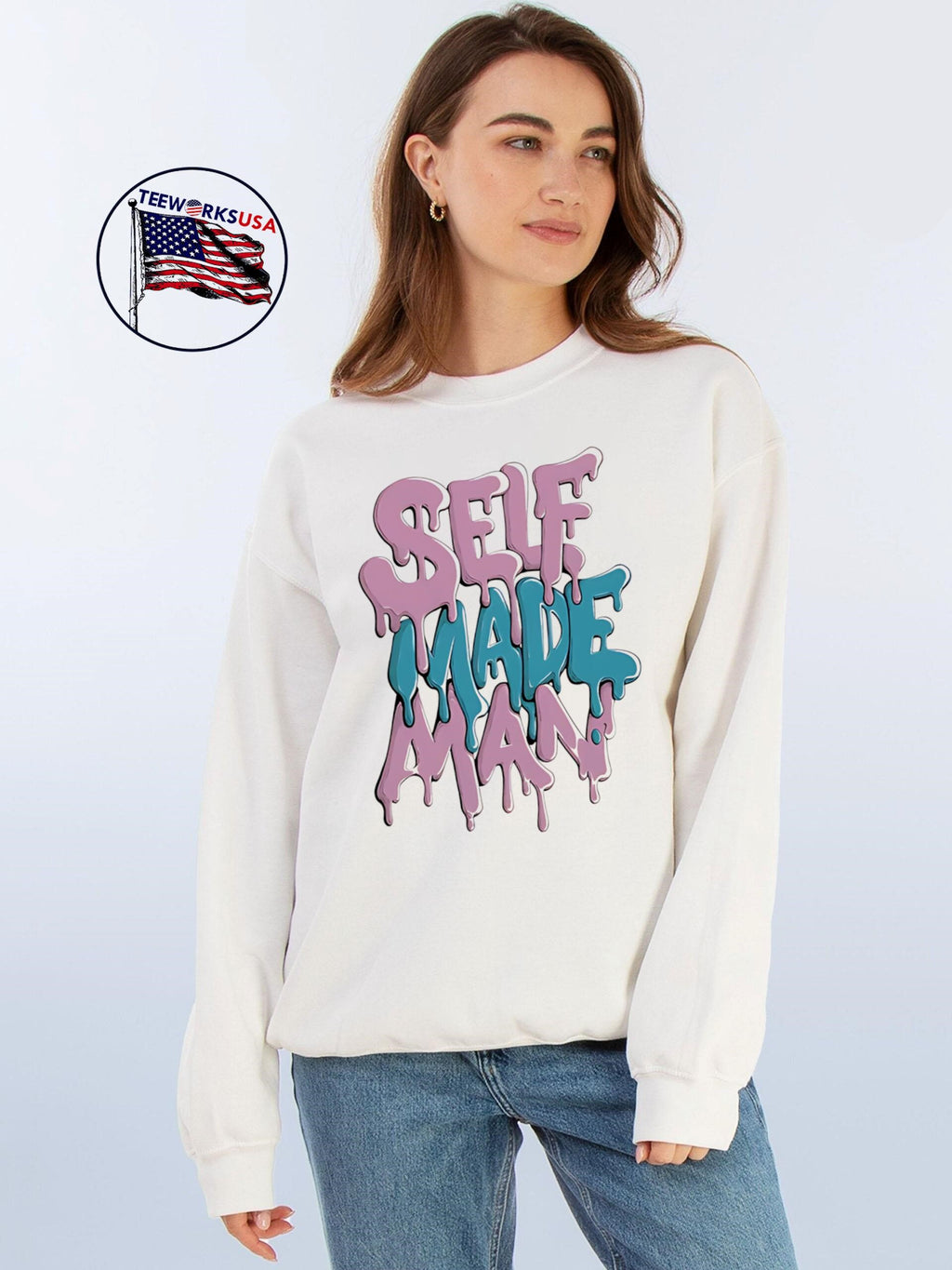 Self Made Man melt - Adult & Kids T-Shirts, Sweatshirts & Hoodies apparel design preview 4