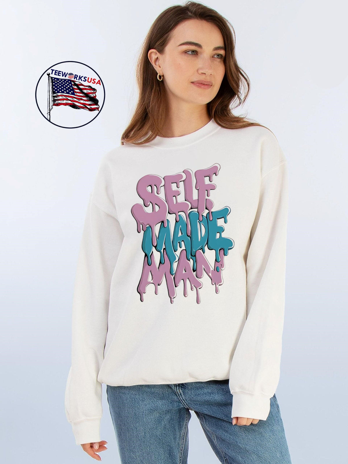 Self Made Man melt - Adult & Kids T-Shirts, Sweatshirts & Hoodies apparel design preview 4