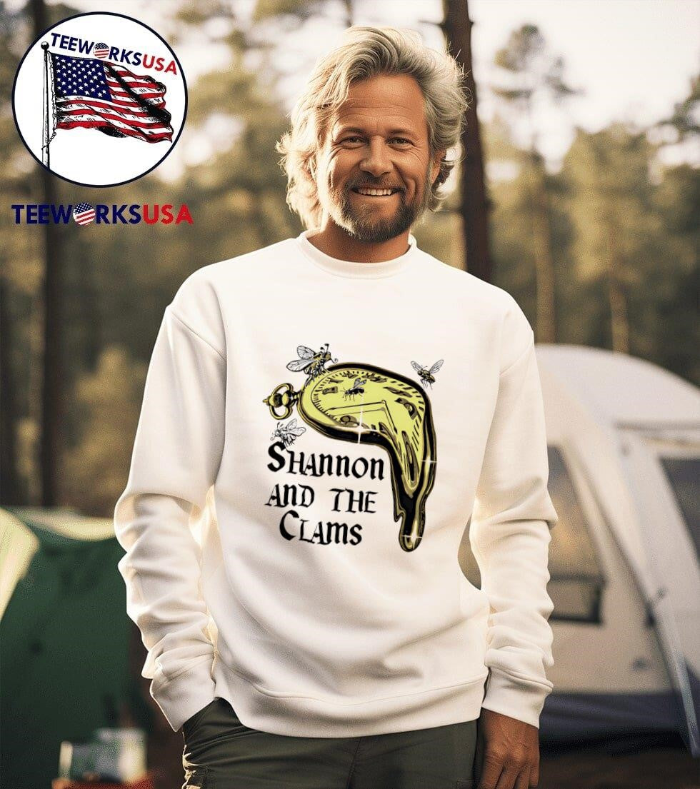 Shannon Clams Melting clock - Adult & Kids T-Shirts, Sweatshirts & Hoodies apparel design preview 3