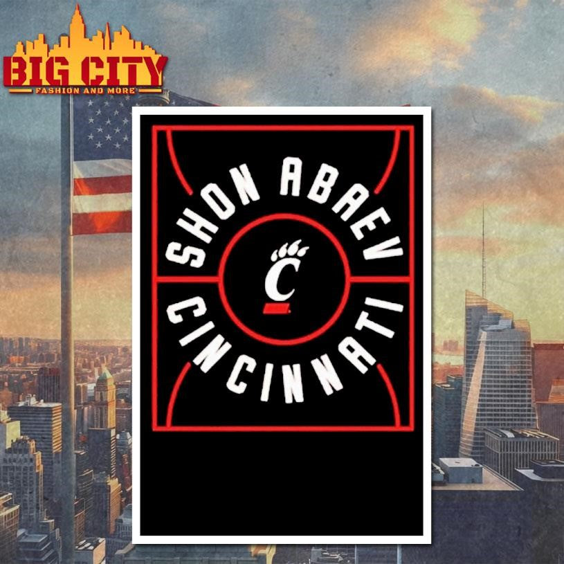 Shon Abaev Cincinnati Bearcats Basketball - Adult & Kids T-Shirts, Sweatshirts & Hoodies apparel design preview 4