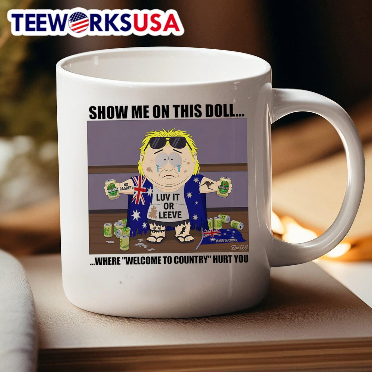 Show me on this doll where Welcome to Country hurt - Adult & Kids T-Shirts, Sweatshirts & Hoodies apparel design preview 4