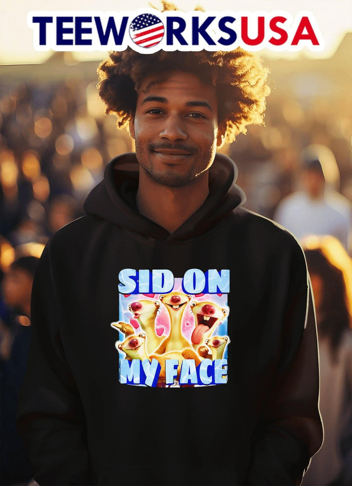 Sid on my face the sloth - Adult & Kids T-Shirts, Sweatshirts & Hoodies apparel design preview 2