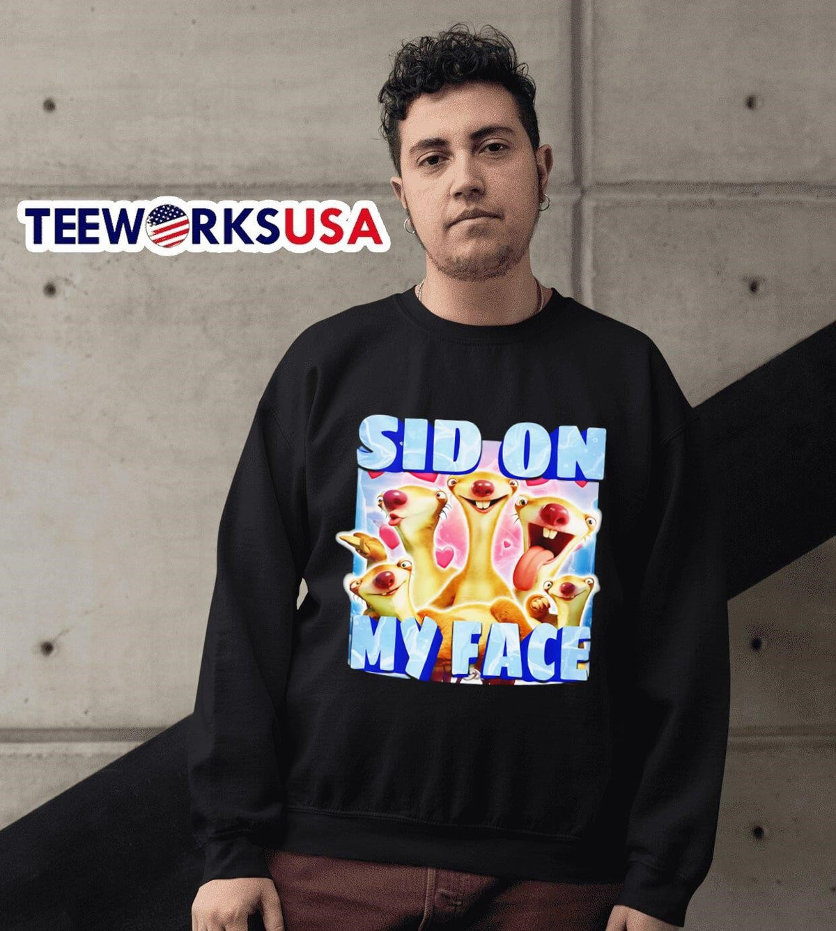 Sid on my face the sloth - Adult & Kids T-Shirts, Sweatshirts & Hoodies apparel design preview 6