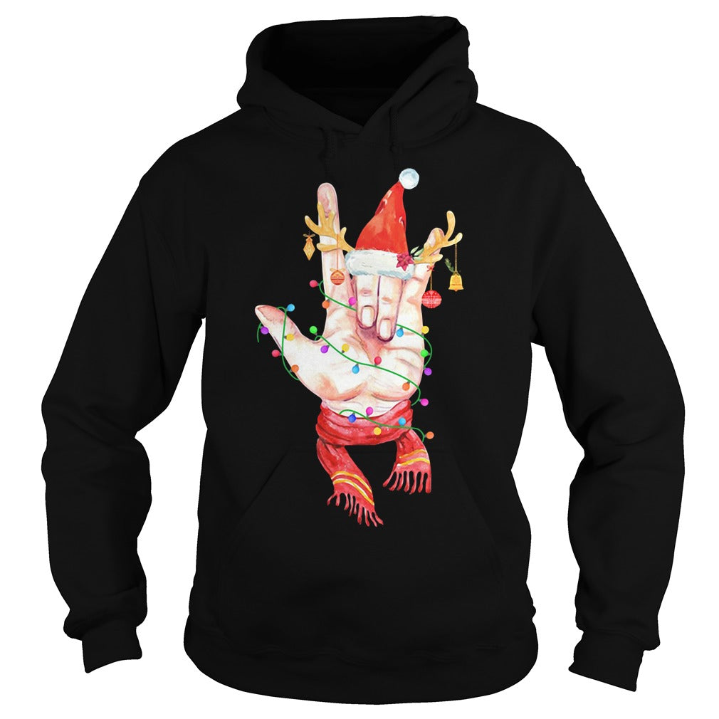 Sign Language Reindeer - Adult & Kids T-Shirts, Sweatshirts & Hoodies apparel design preview 4