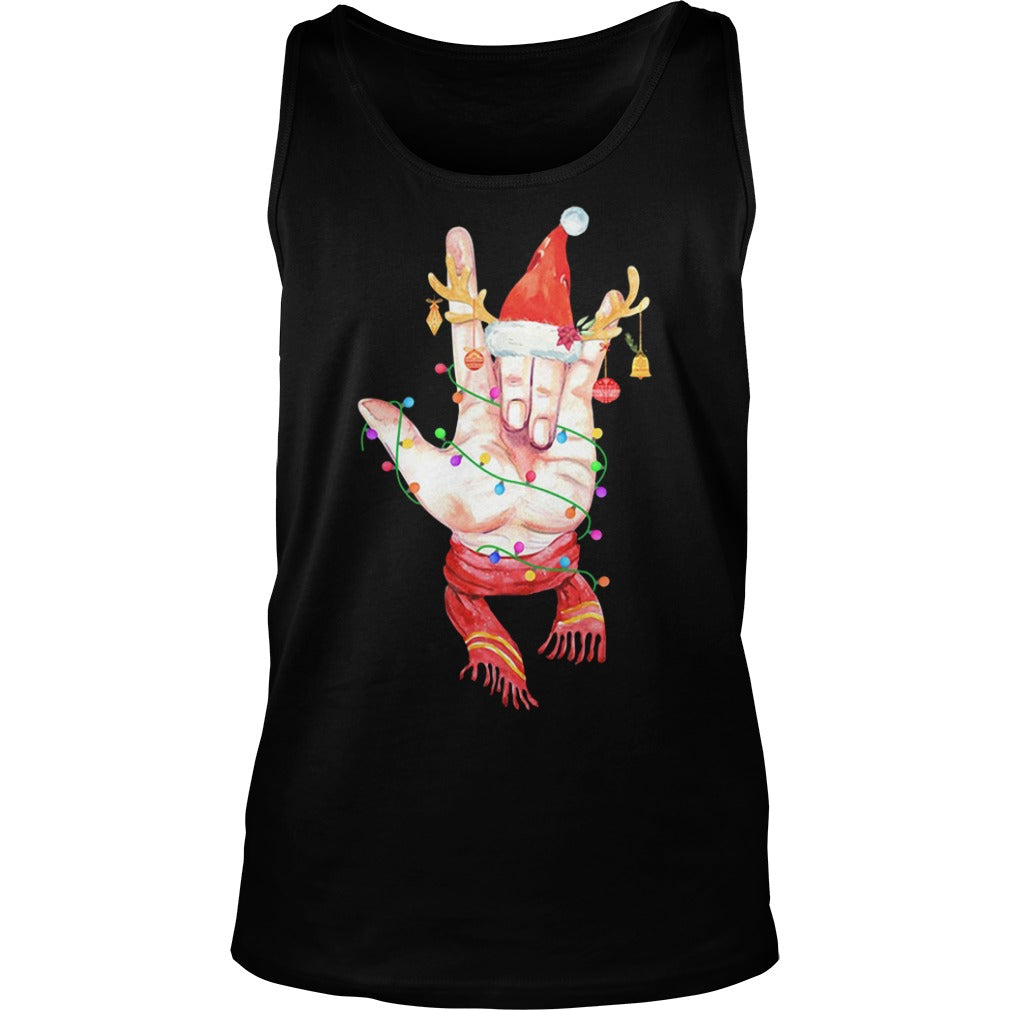 Sign Language Reindeer - Adult & Kids T-Shirts, Sweatshirts & Hoodies apparel design preview 3