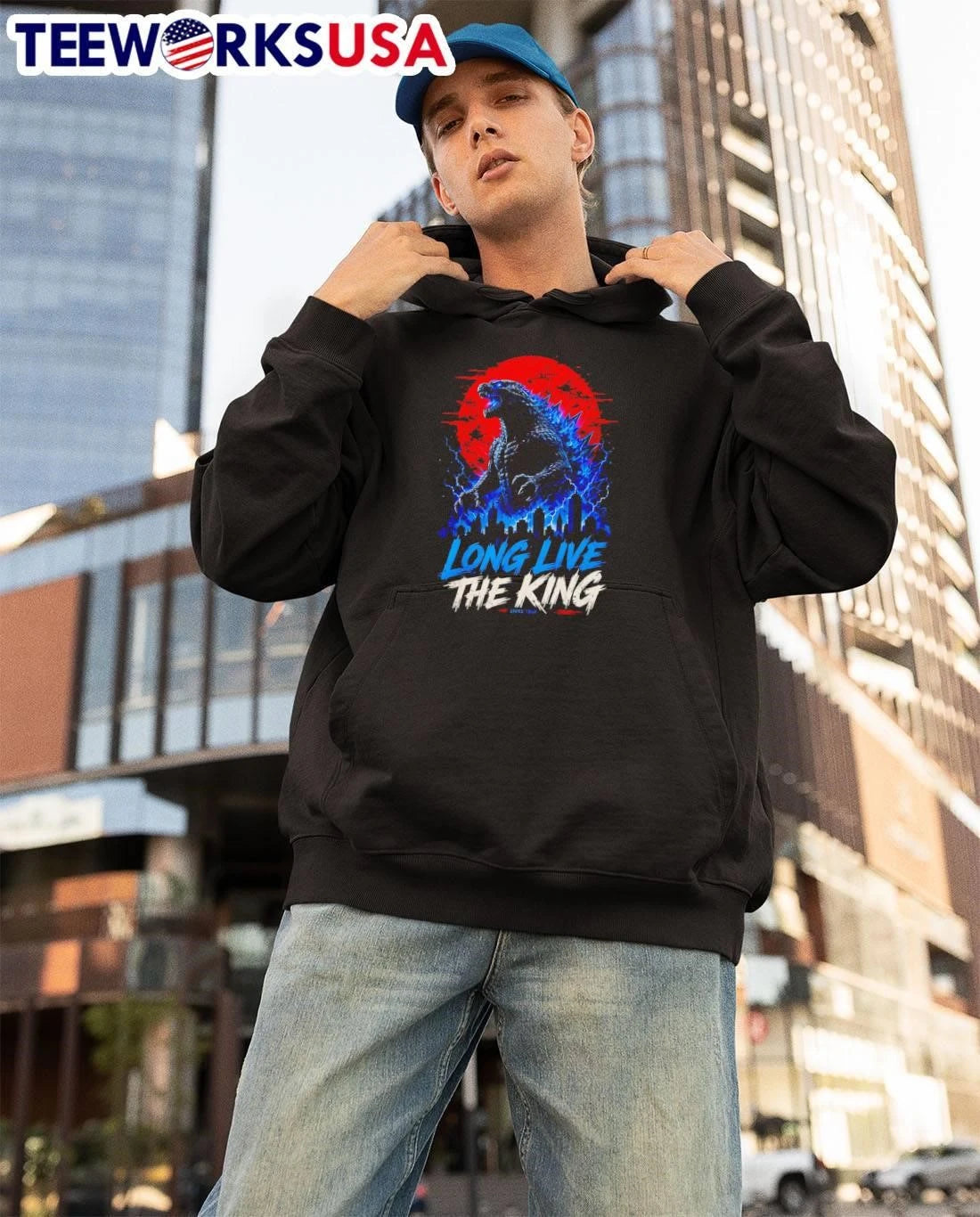 Since 1954 Godzilla Roaring Long Live The King City - Adult & Kids T-Shirts, Sweatshirts & Hoodies apparel design preview 3
