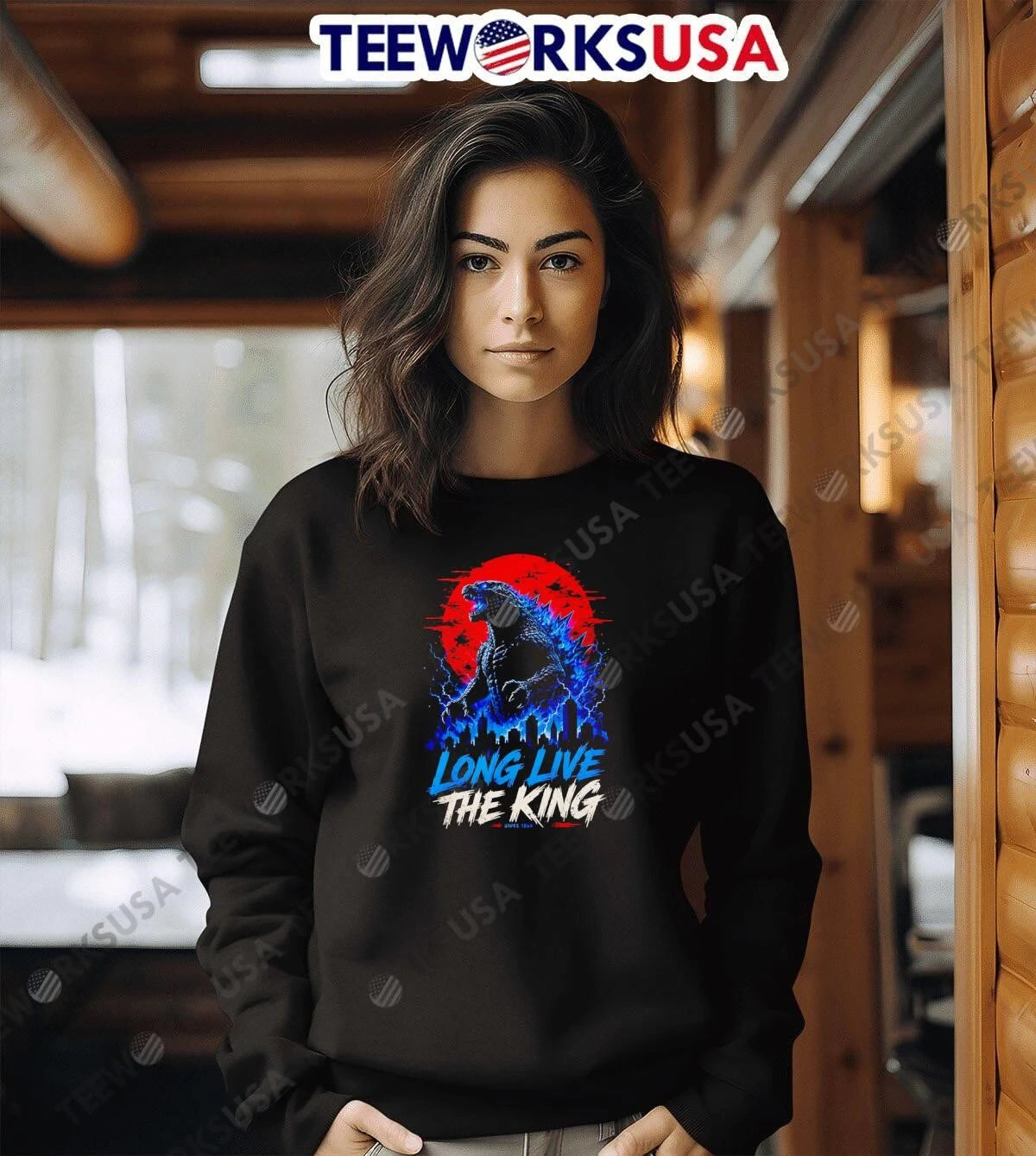 Since 1954 Godzilla Roaring Long Live The King City - Adult & Kids T-Shirts, Sweatshirts & Hoodies apparel design preview 6
