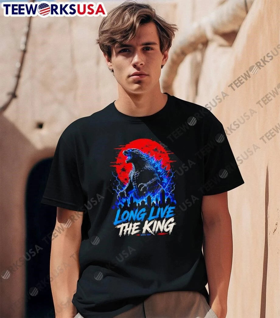 Since 1954 Godzilla Roaring Long Live The King City - Adult & Kids T-Shirts, Sweatshirts & Hoodies apparel design preview 1
