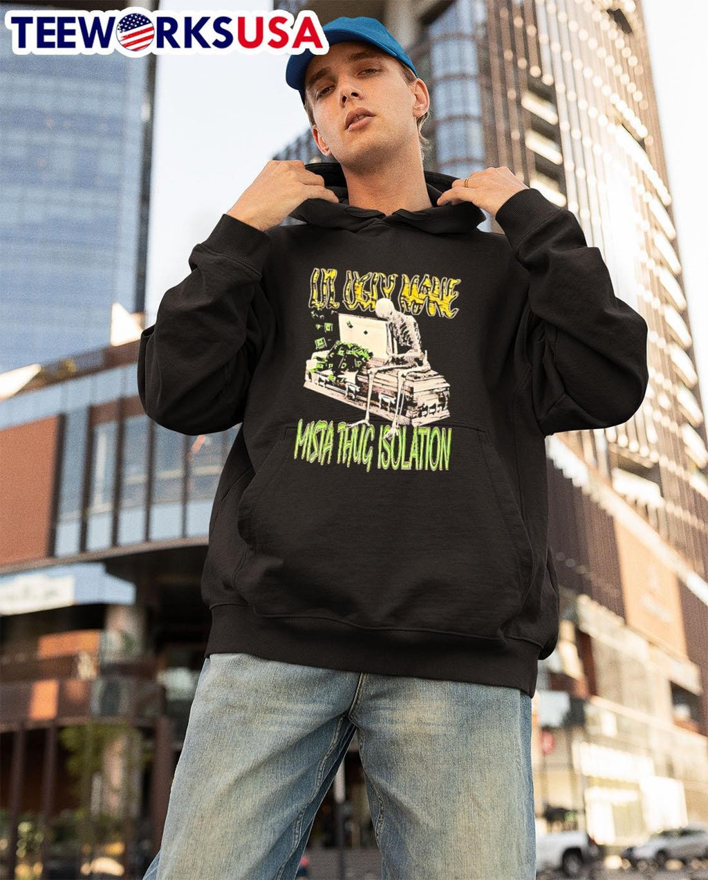 Skeleton Lil Ugly Mane Mista Thug Isolation - Adult & Kids T-Shirts, Sweatshirts & Hoodies apparel design preview 3