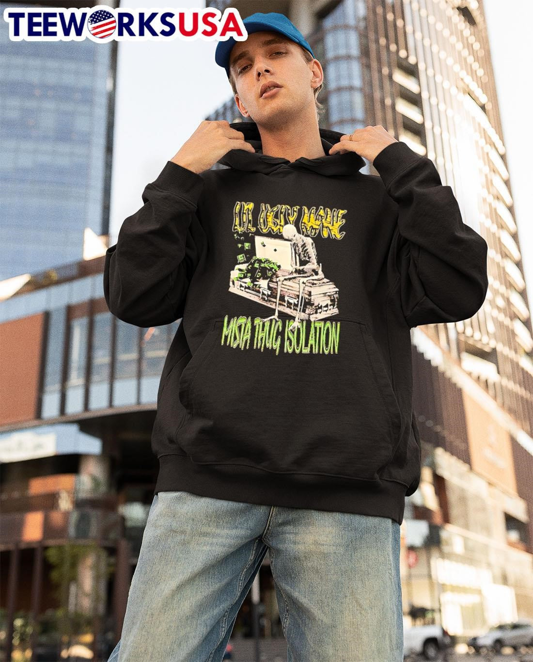 Skeleton Lil Ugly Mane Mista Thug Isolation - Adult & Kids T-Shirts, Sweatshirts & Hoodies apparel design preview 3