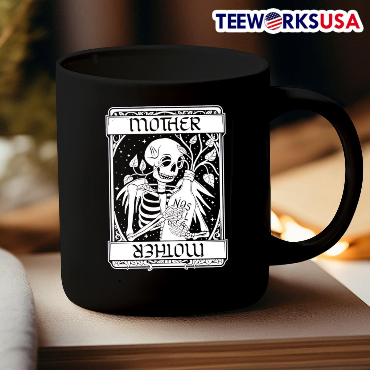 Skeleton Mother Tarot Card - Adult & Kids T-Shirts, Sweatshirts & Hoodies apparel design preview 3