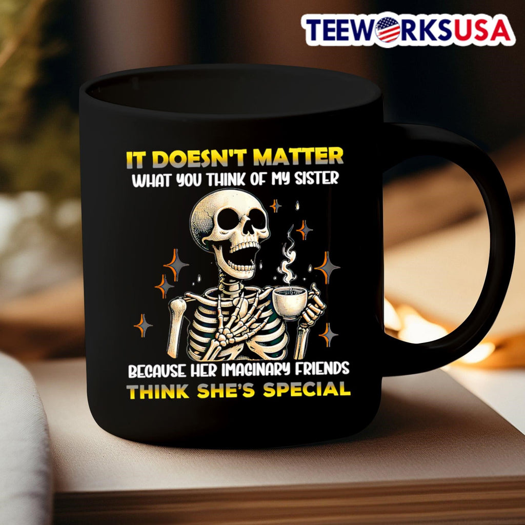 Skeleton it doesn't matter what you think of my - Adult & Kids T-Shirts, Sweatshirts & Hoodies apparel design preview 3