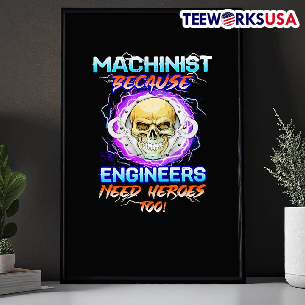 Skull machinist because engineers need heroes too - Adult & Kids T-Shirts, Sweatshirts & Hoodies apparel design preview 5