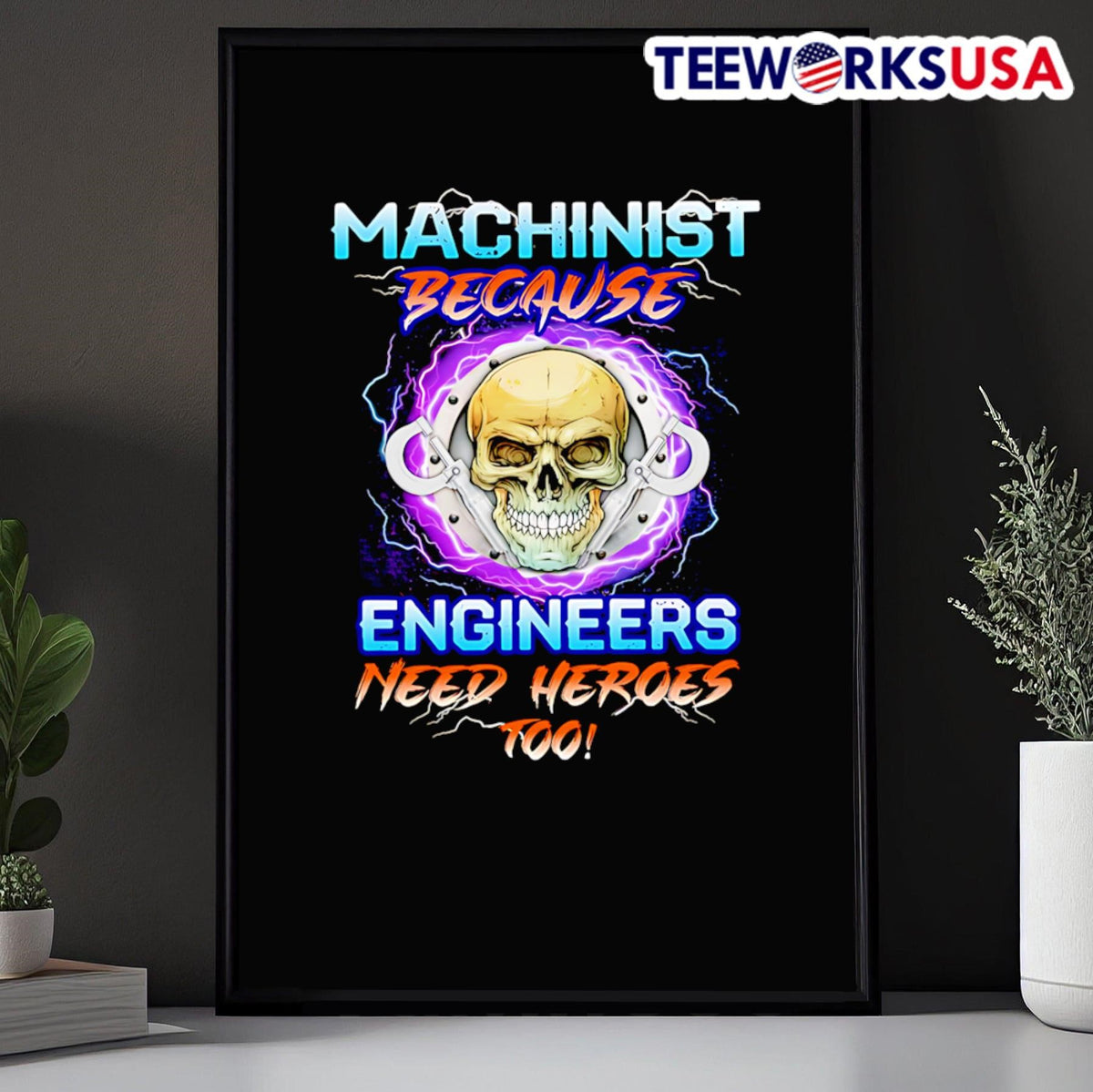 Skull machinist because engineers need heroes too - Adult & Kids T-Shirts, Sweatshirts & Hoodies apparel design preview 5