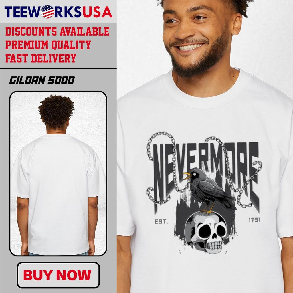 Skull nevermore est 1791 - Adult & Kids T-Shirts, Sweatshirts & Hoodies apparel design preview 3
