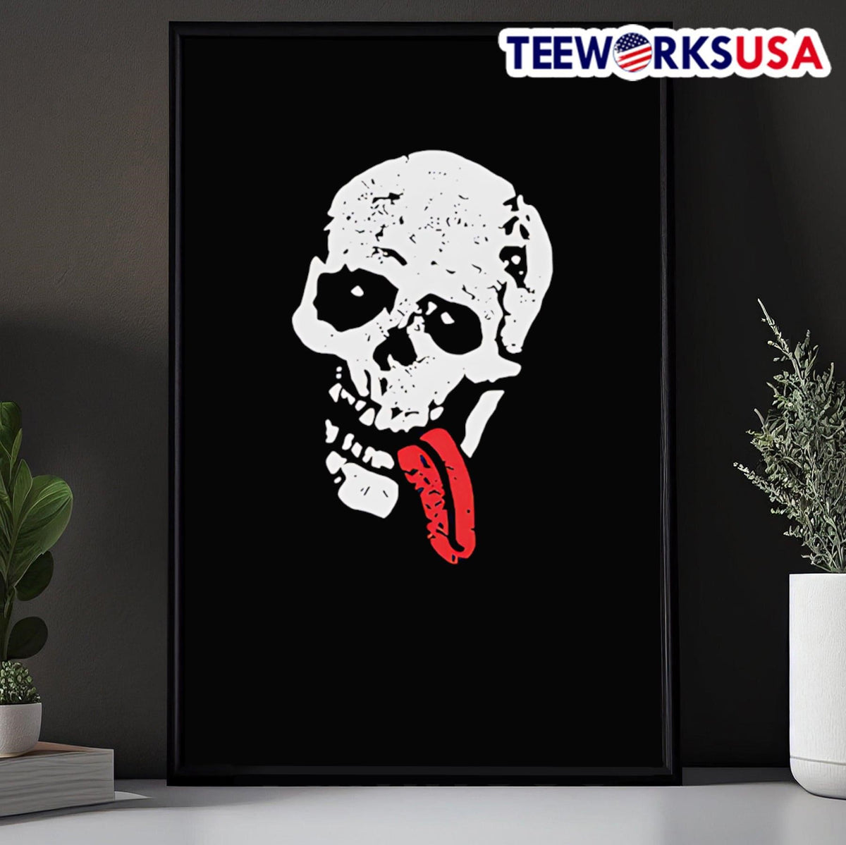 Skull with tongue - Adult & Kids T-Shirts, Sweatshirts & Hoodies apparel design preview 5