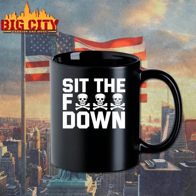 Skulls Sit The Fuck Down - Adult & Kids T-Shirts, Sweatshirts & Hoodies apparel design preview 3