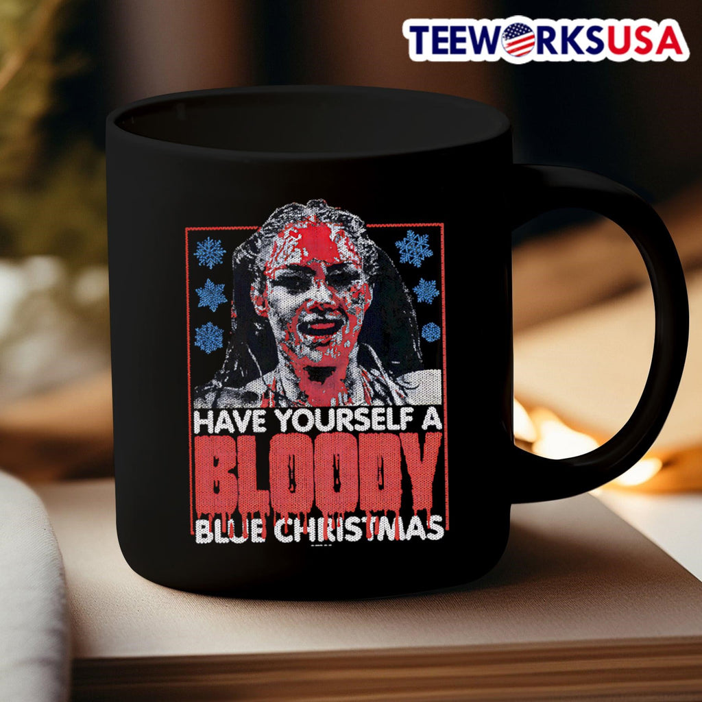 Skye Blue Bloody Christmas Holiday - Adult & Kids T-Shirts, Sweatshirts & Hoodies apparel design preview 3
