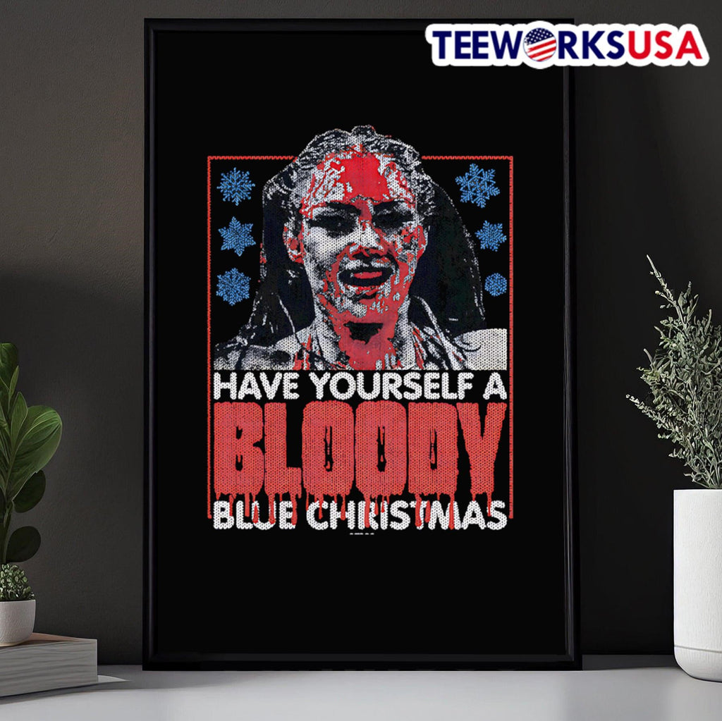 Skye Blue Bloody Christmas Holiday - Adult & Kids T-Shirts, Sweatshirts & Hoodies apparel design preview 5