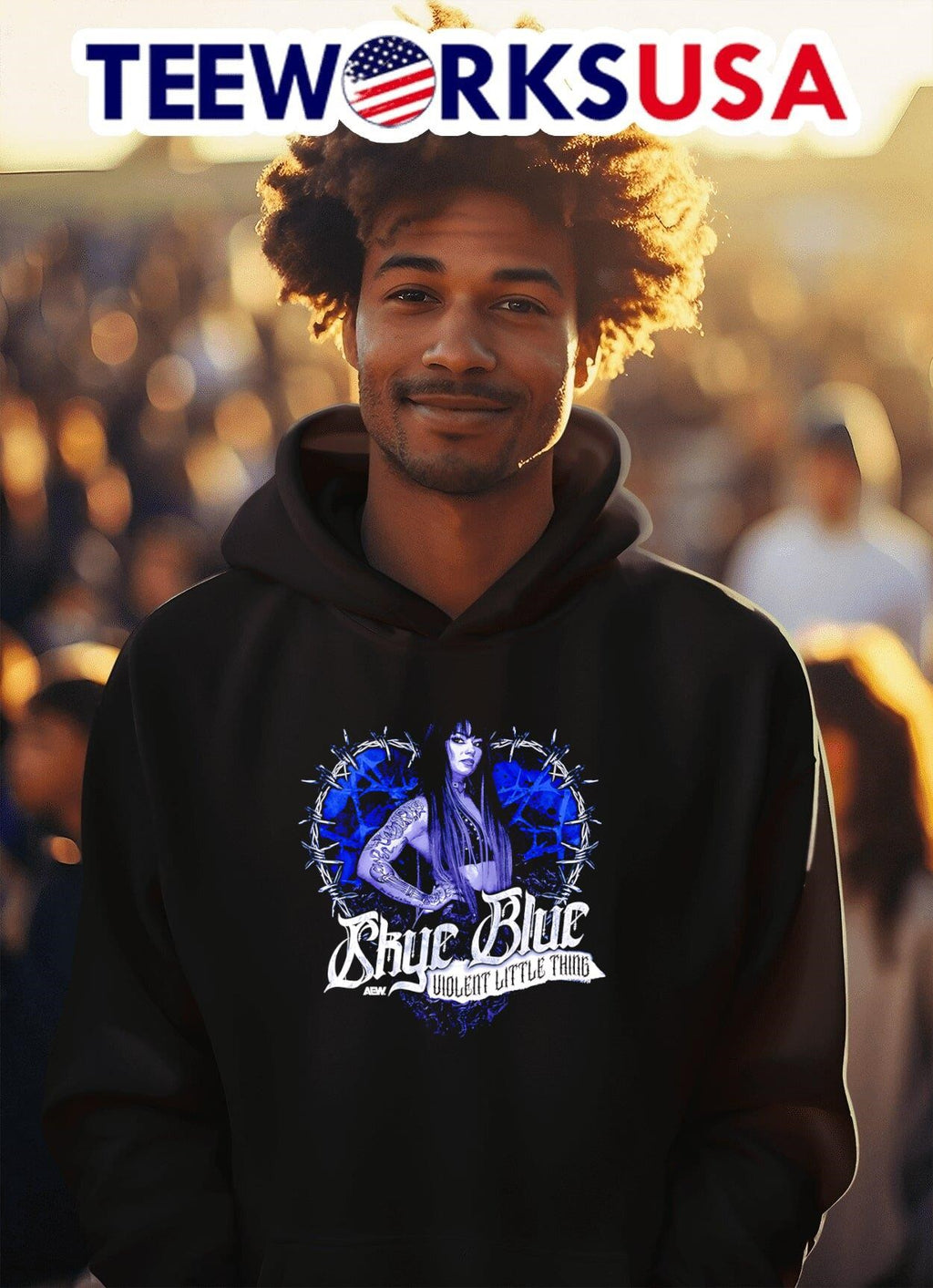 Skye Blue Violent Little Thing - Adult & Kids T-Shirts, Sweatshirts & Hoodies apparel design preview 2