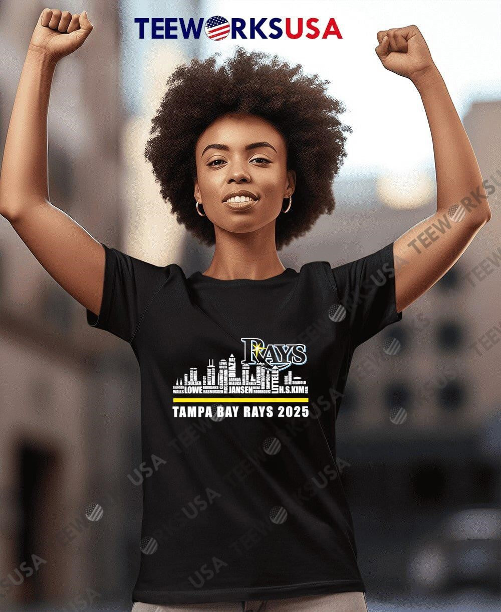 Skyline Tampa Bay Rays name 2025 - Adult & Kids T-Shirts, Sweatshirts & Hoodies apparel design preview 8