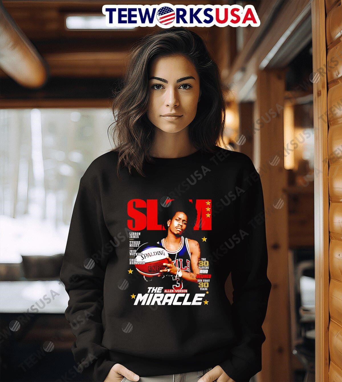 Slam Allen Iverson The Answer Philadelphia 76ers - Adult & Kids T-Shirts, Sweatshirts & Hoodies apparel design preview 6