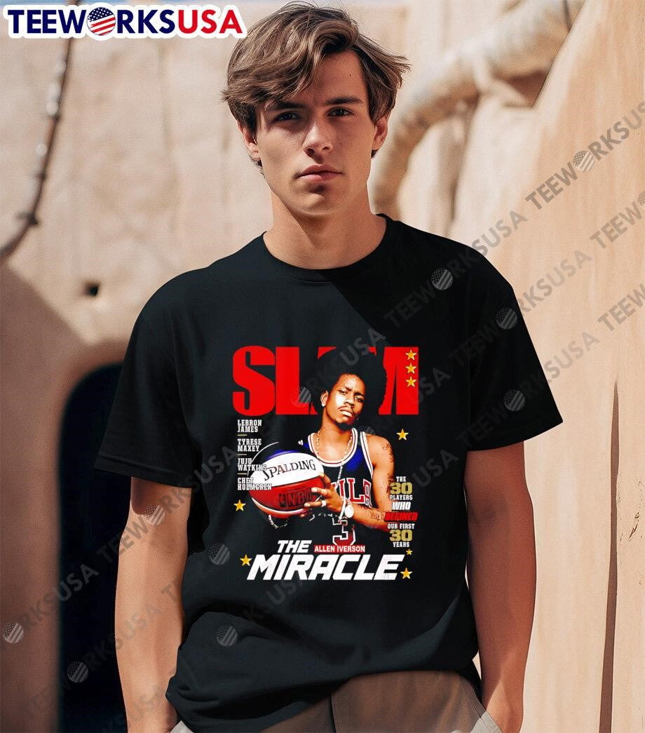 Slam Allen Iverson The Answer Philadelphia 76ers - Adult & Kids T-Shirts, Sweatshirts & Hoodies apparel design preview 1
