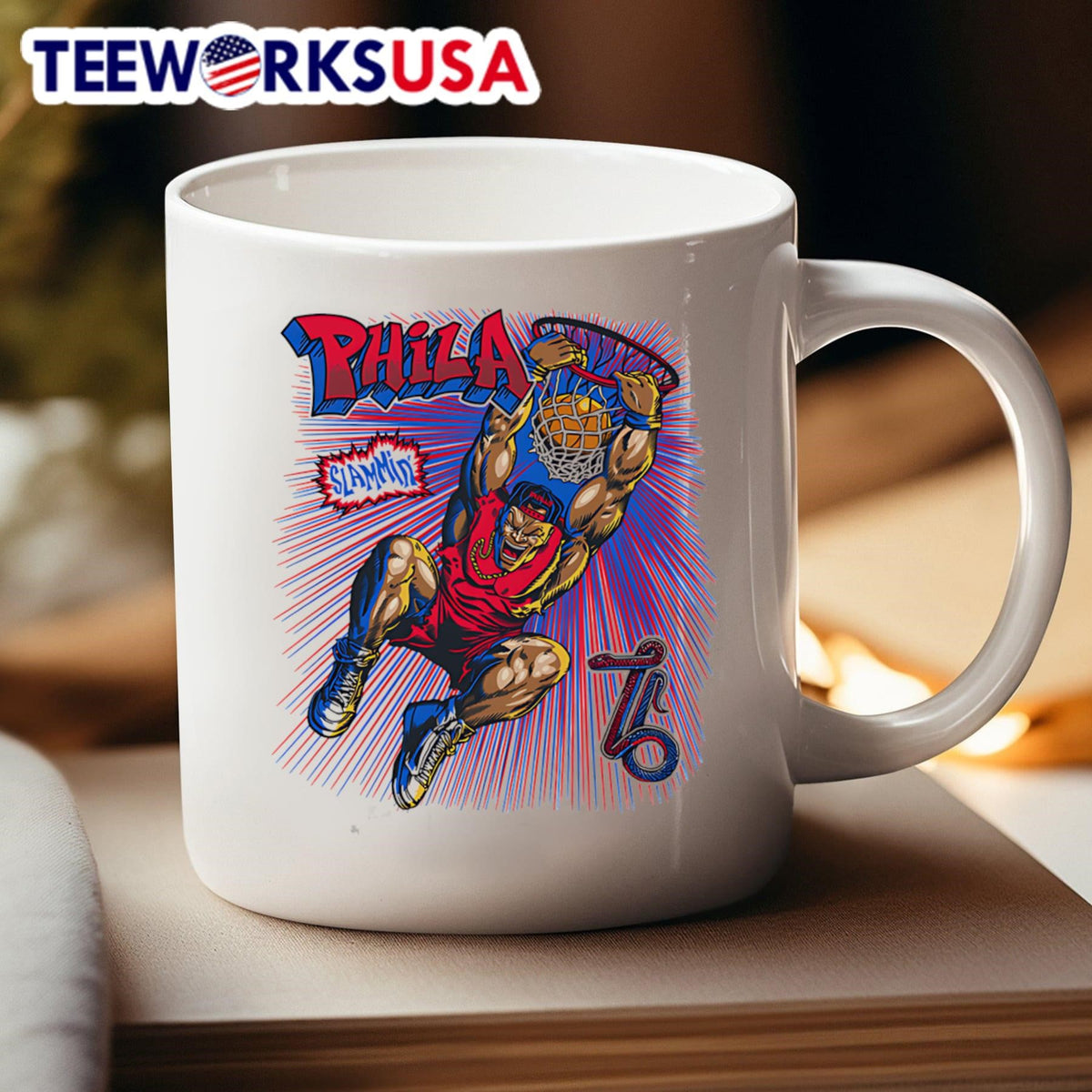 Slammin' Philadelphia 76ers - Adult & Kids T-Shirts, Sweatshirts & Hoodies apparel design preview 4
