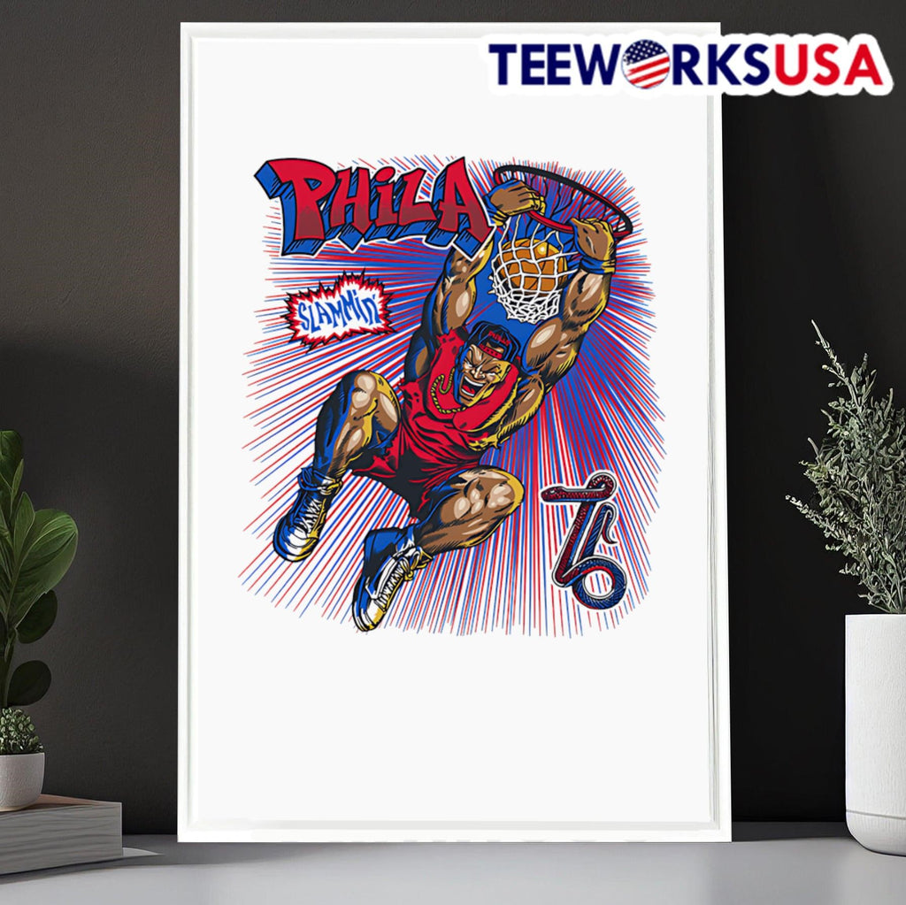 Slammin' Philadelphia 76ers - Adult & Kids T-Shirts, Sweatshirts & Hoodies apparel design preview 6