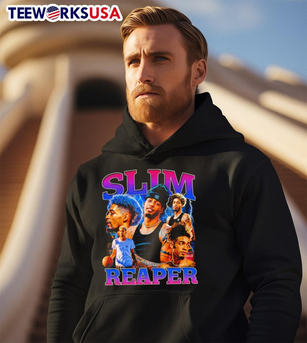 Slim Reaper basketball player graphic - Adult & Kids T-Shirts, Sweatshirts & Hoodies apparel design preview 2