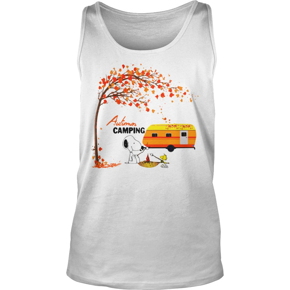 Snoopy Autumn Camping Leaf Tree - Adult & Kids T-Shirts, Sweatshirts & Hoodies apparel design preview 3