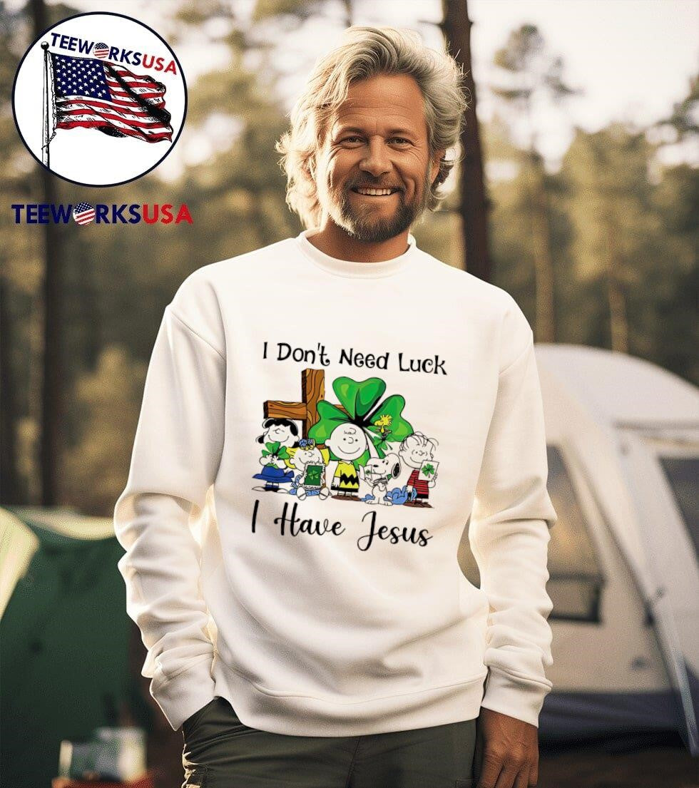 Snoopy I don't need luck have Jesus - Adult & Kids T-Shirts, Sweatshirts & Hoodies apparel design preview 3