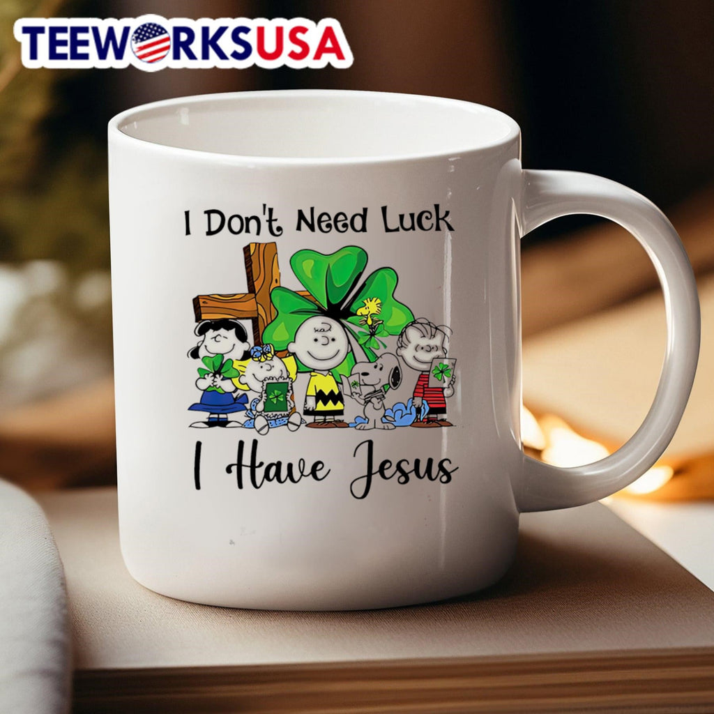 Snoopy I don't need luck have Jesus - Adult & Kids T-Shirts, Sweatshirts & Hoodies apparel design preview 4