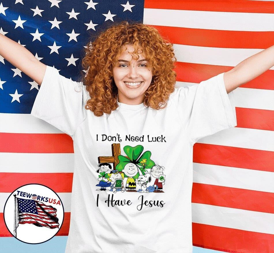 Snoopy I don't need luck have Jesus - Adult & Kids T-Shirts, Sweatshirts & Hoodies apparel design preview 7