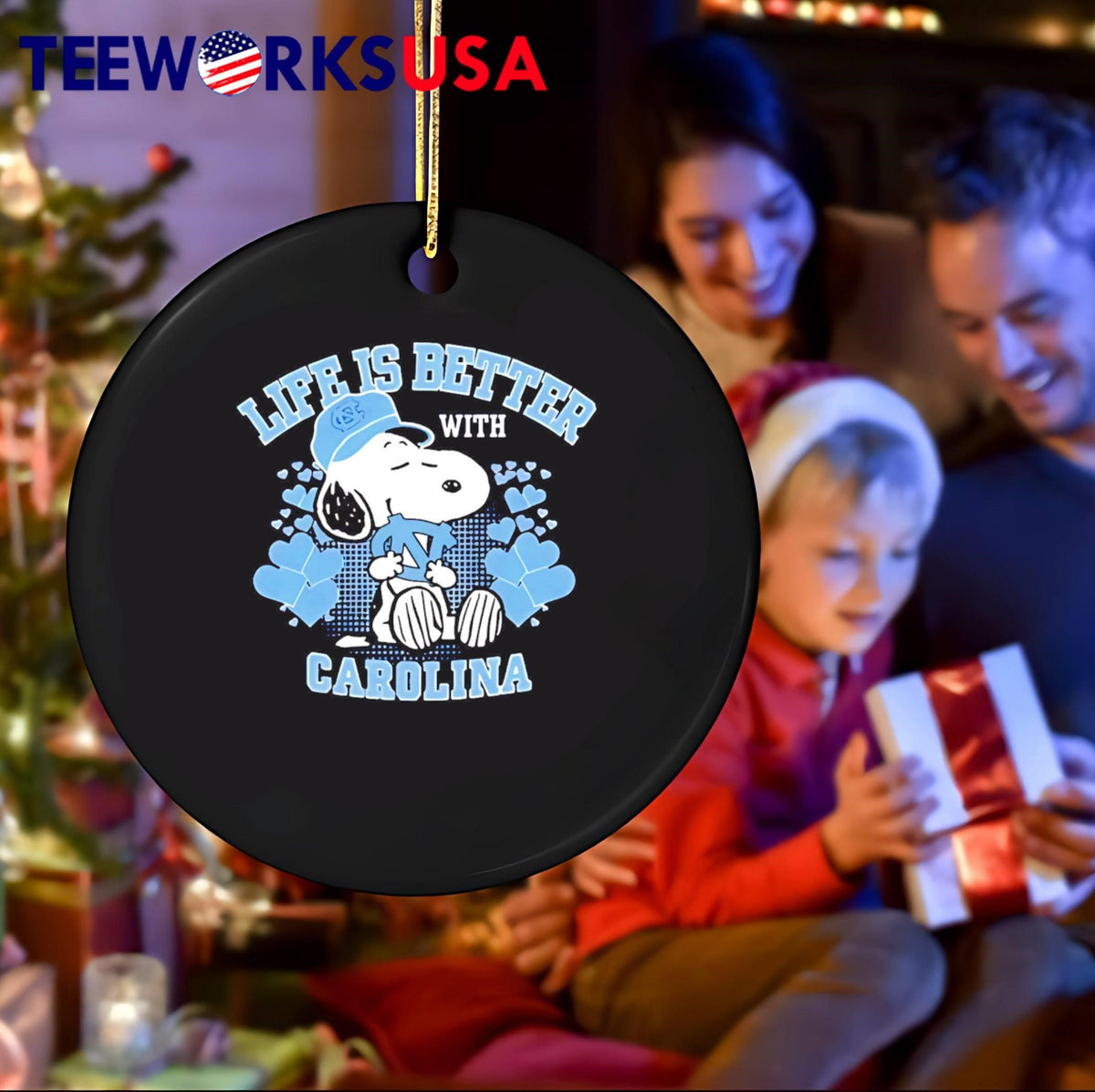 Snoopy Life Is Better With North Carolina Tar Heels - Adult & Kids T-Shirts, Sweatshirts & Hoodies apparel design preview 4