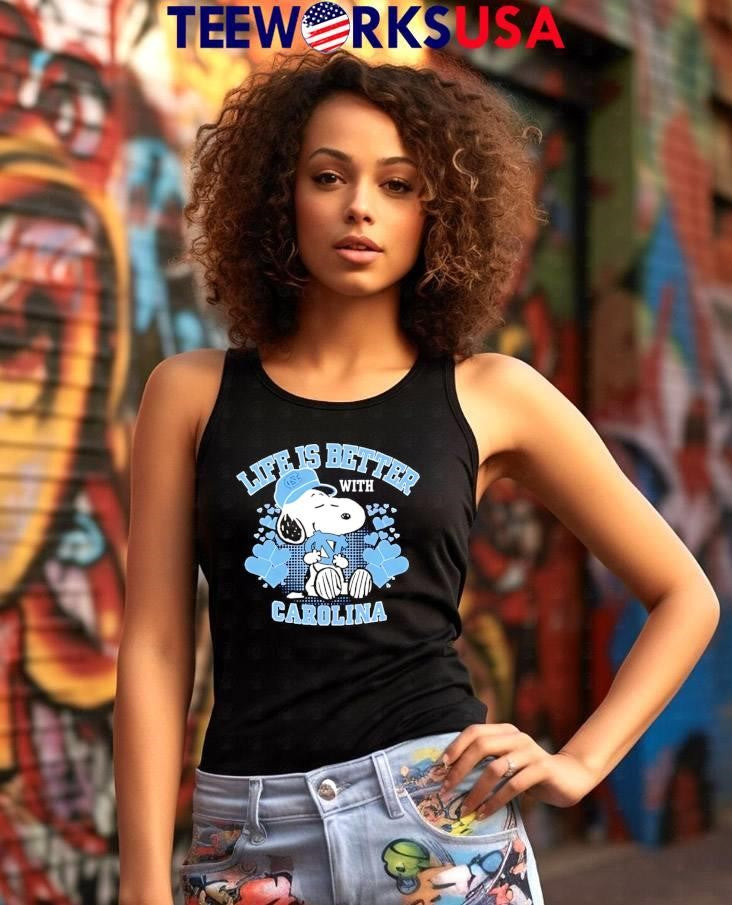 Snoopy Life Is Better With North Carolina Tar Heels - Adult & Kids T-Shirts, Sweatshirts & Hoodies apparel design preview 7