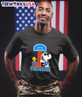 Snoopy and Woodstock standing OKC Thunder basketball - Adult & Kids T-Shirts, Sweatshirts & Hoodies apparel design preview 1