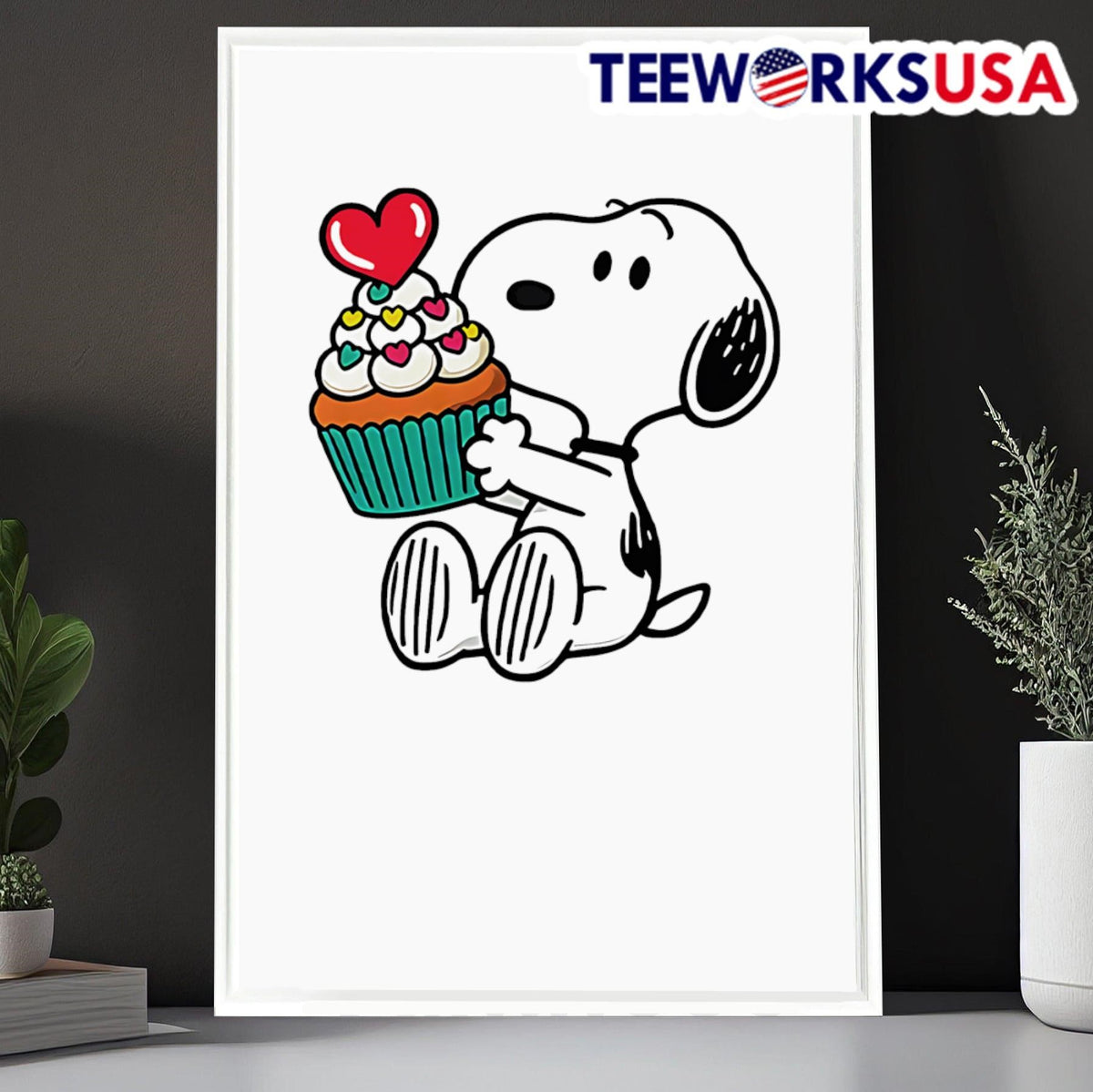 Snoopy heart cupcake - Adult & Kids T-Shirts, Sweatshirts & Hoodies apparel design preview 6