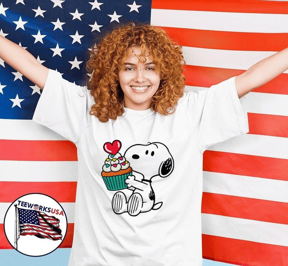 Snoopy heart cupcake - Adult & Kids T-Shirts, Sweatshirts & Hoodies apparel design preview 7