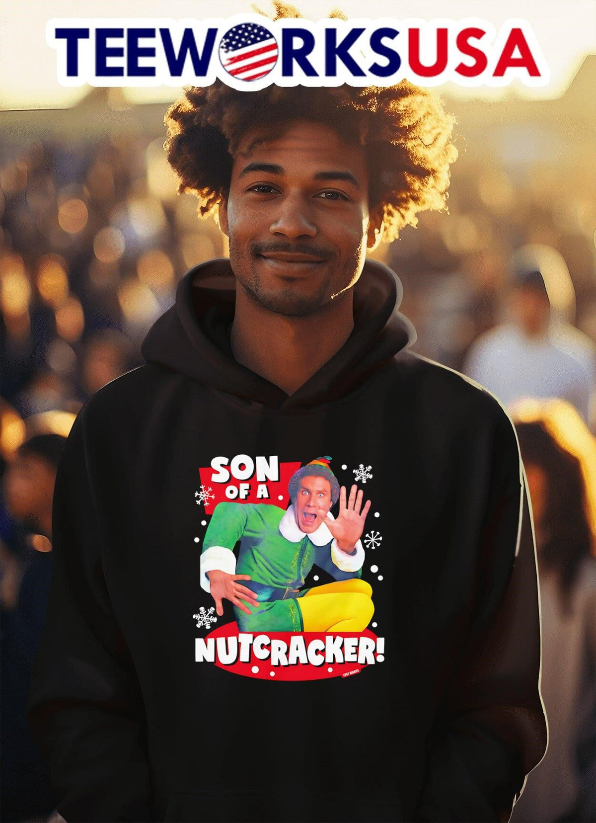 Son Of A Nutcracker Elf - Adult & Kids T-Shirts, Sweatshirts & Hoodies apparel design preview 2