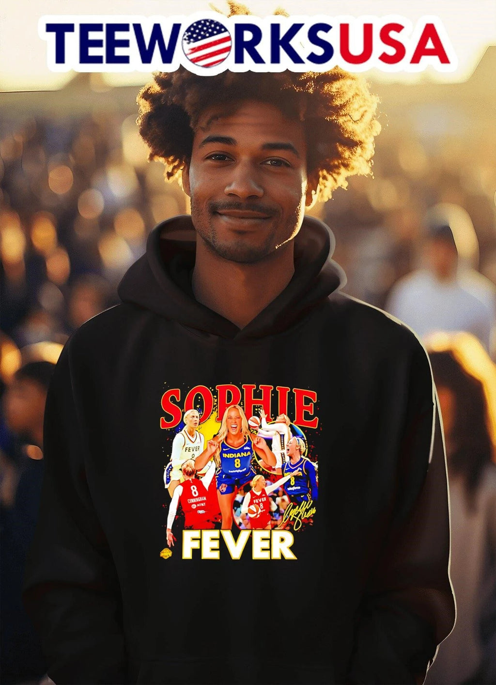 Sophie Fever Indiana 8 Cunningham - Adult & Kids T-Shirts, Sweatshirts & Hoodies apparel design preview 2
