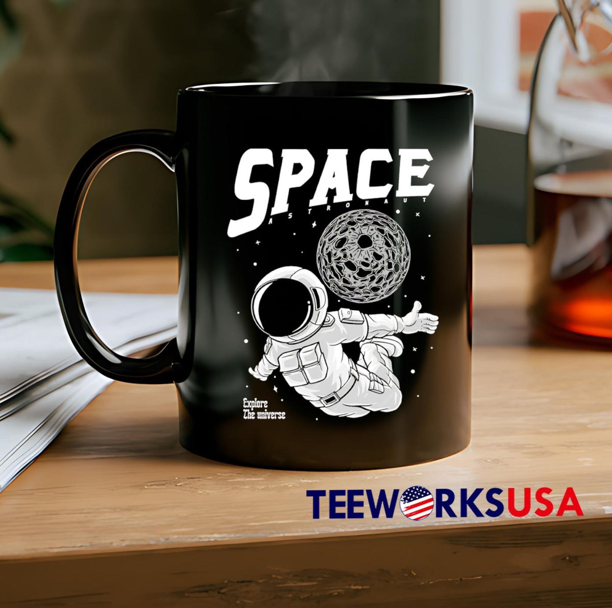 Space Astronaut Explore The Universe - Adult & Kids T-Shirts, Sweatshirts & Hoodies apparel design preview 2